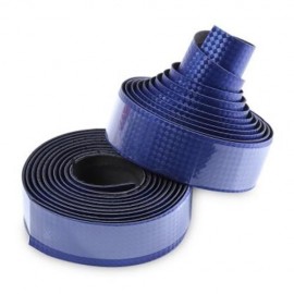 LIGHTWEIGHT HANDLEBAR TAPE WITH BAR PLUG CARBON FIBER BELT STRAP (BLUE)