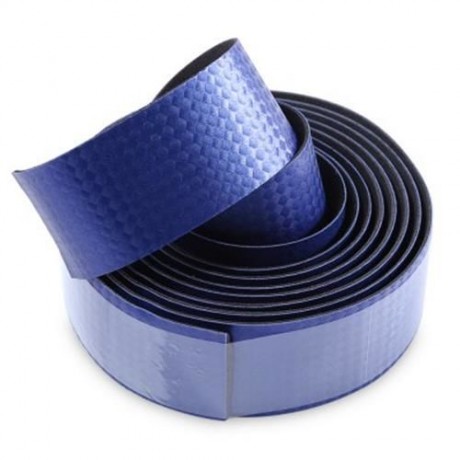 LIGHTWEIGHT HANDLEBAR TAPE WITH BAR PLUG CARBON FIBER BELT STRAP (BLUE)