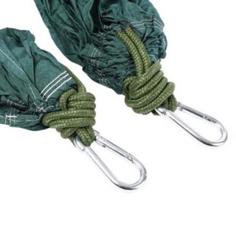 PORTABLE PARACHUTE NYLON FABRIC HAMMOCK FOR TWO PERSON LOVER FAMILY OUTDOOR TRAVEL CAMPING