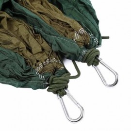 PORTABLE PARACHUTE NYLON FABRIC HAMMOCK FOR TWO PERSON LOVER FAMILY OUTDOOR TRAVEL CAMPING