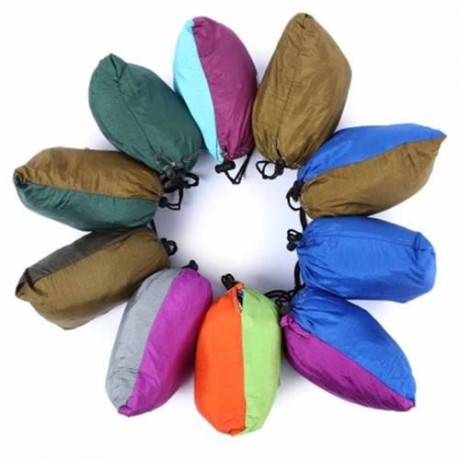 PORTABLE PARACHUTE NYLON FABRIC HAMMOCK FOR TWO PERSON LOVER FAMILY OUTDOOR TRAVEL CAMPING