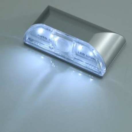 4 LEDS PIR INFRARED AUTO SENSOR KEYHOLE LIGHT WIRELESS MOTION DETECTION LAMP (SILVER)