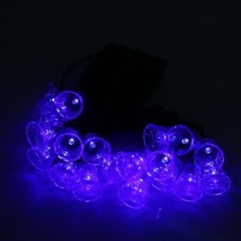 20 LEDS BELL SHAPED SOLAR POWERED STRING LIGHT OUTDOOR GARDEN FESTIVAL PARTY DECORATION LA