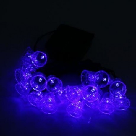 20 LEDS BELL SHAPED SOLAR POWERED STRING LIGHT OUTDOOR GARDEN FESTIVAL PARTY DECORATION LA