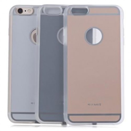 TPU BACK COVER CASE BUILT-IN WIRELESS CHARGING RECEIVER FOR IPHONE 6 / 6S (GRAY)