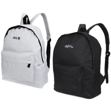 STITCHWORK LETTER MOON PORTABLE BACKPACK FOR UNISEX (BLACK)