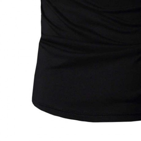 MALE SOLID COLOR INCLINED ZIPPER DESIGN HOODED SHIRTS (BLUE AND BLACK)