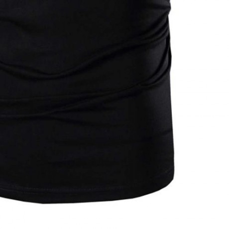 MALE SOLID COLOR INCLINED ZIPPER DESIGN HOODED SHIRTS (RED WITH BLACK)