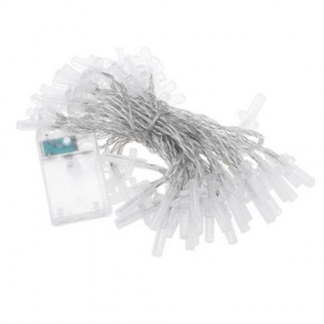 10M 80 LEDS CHRISTIAN CROSS STRING LIGHT WITH BATTERY CONTAINER (WHITE)