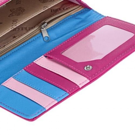 GUAPABIEN SWEET CAT SNAP FASTENER LONG HORIZONTAL WALLET FOR GIRL (RED)