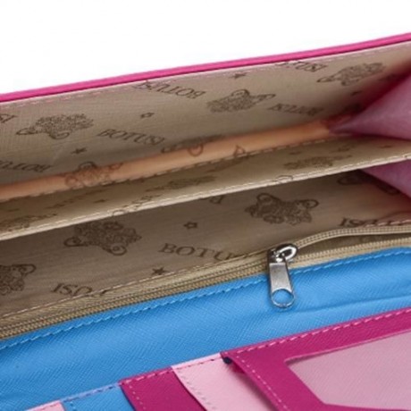 GUAPABIEN SWEET CAT SNAP FASTENER LONG HORIZONTAL WALLET FOR GIRL (RED)