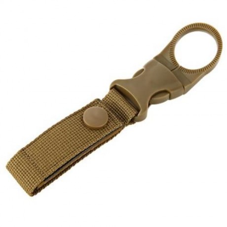 EDC OUTDOOR BACKPACK WATER BUCKLE HOLDER BUCKLE CAMPING KETTLE POCKET CLIP (SOIL)