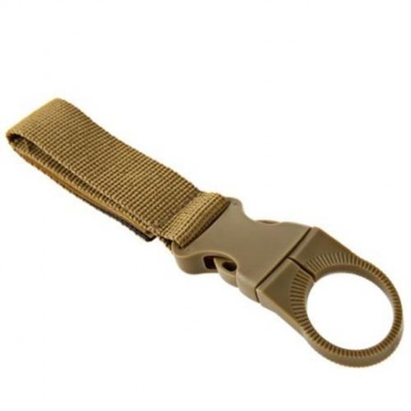 EDC OUTDOOR BACKPACK WATER BUCKLE HOLDER BUCKLE CAMPING KETTLE POCKET CLIP (SOIL)