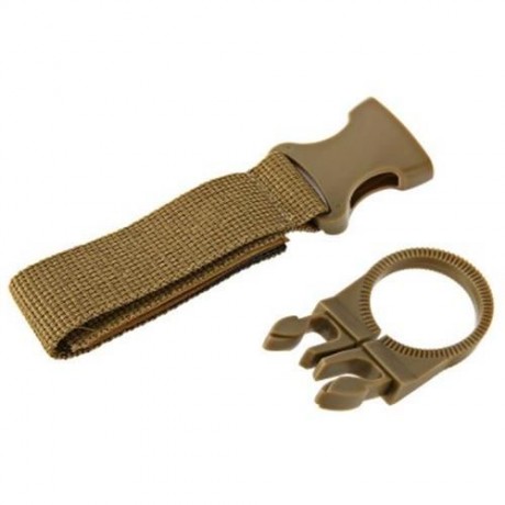 EDC OUTDOOR BACKPACK WATER BUCKLE HOLDER BUCKLE CAMPING KETTLE POCKET CLIP (SOIL)