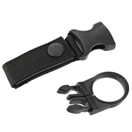 EDC OUTDOOR BACKPACK WATER BUCKLE HOLDER BUCKLE CAMPING KETTLE POCKET CLIP (BLACK)