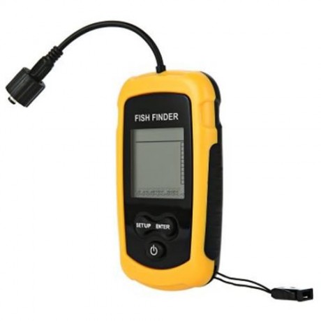 LCD WATER-RESISTANT FISH FINDER ULTRASONIC SONAR SENSOR ECHO SOUNDER (YELLOW)