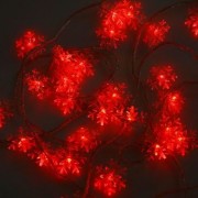 10M 100 LEDS SNOWFLAKE STRING FAIRY LIGHT FOR CHRISTMAS PARTY (RED)