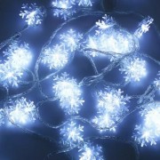 10M 100 LEDS SNOWFLAKE STRING FAIRY LIGHT FOR CHRISTMAS PARTY (COOL WHITE LIGHT)