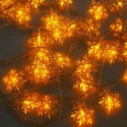 10M 100 LEDS SNOWFLAKE STRING FAIRY LIGHT FOR CHRISTMAS PARTY (YELLOW)