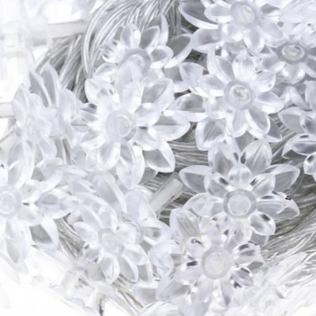 10M 100 LEDS LOTUS STRING FAIRY LIGHT FOR CHRISTMAS PARTY (COOL WHITE LIGHT)