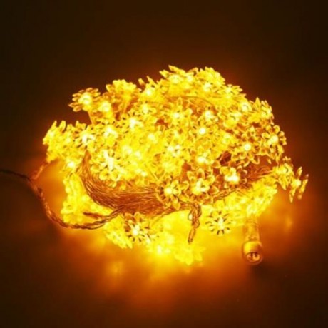 10M 100 LEDS LOTUS STRING FAIRY LIGHT FOR CHRISTMAS PARTY (WARM WHITE LIGHT)