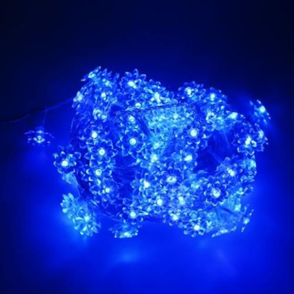10M 100 LEDS LOTUS STRING FAIRY LIGHT FOR CHRISTMAS PARTY (BLUE)