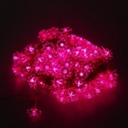 10M 100 LEDS LOTUS STRING FAIRY LIGHT FOR CHRISTMAS PARTY (PINK)
