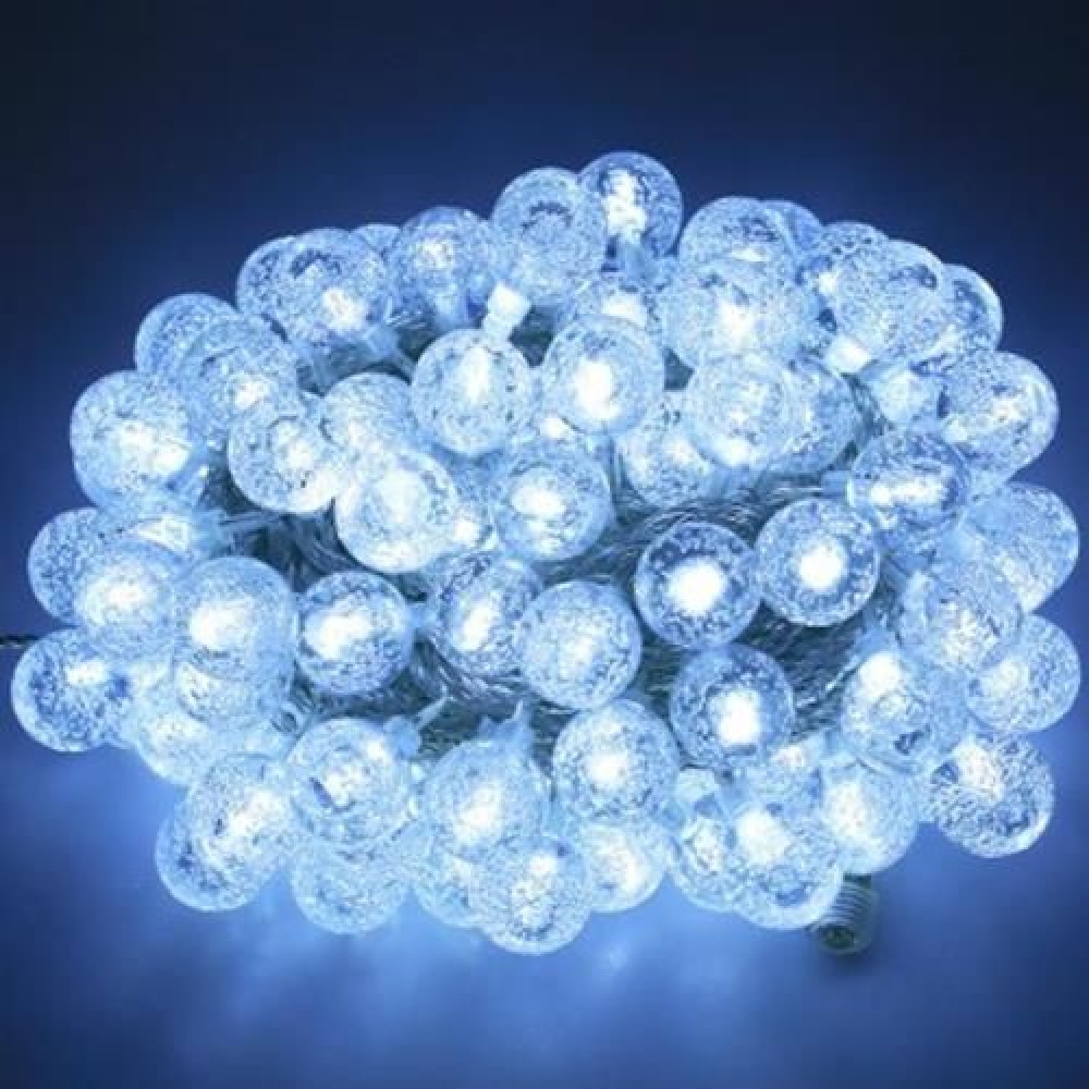 10M 100 LEDS PEBBLE BALL STRING LIGHT FOR CHRISTMAS PARTY (COOL WHITE LIGHT)
