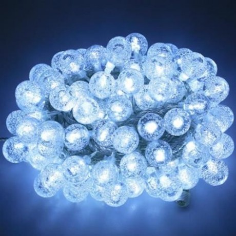 10M 100 LEDS PEBBLE BALL STRING LIGHT FOR CHRISTMAS PARTY (COOL WHITE LIGHT)