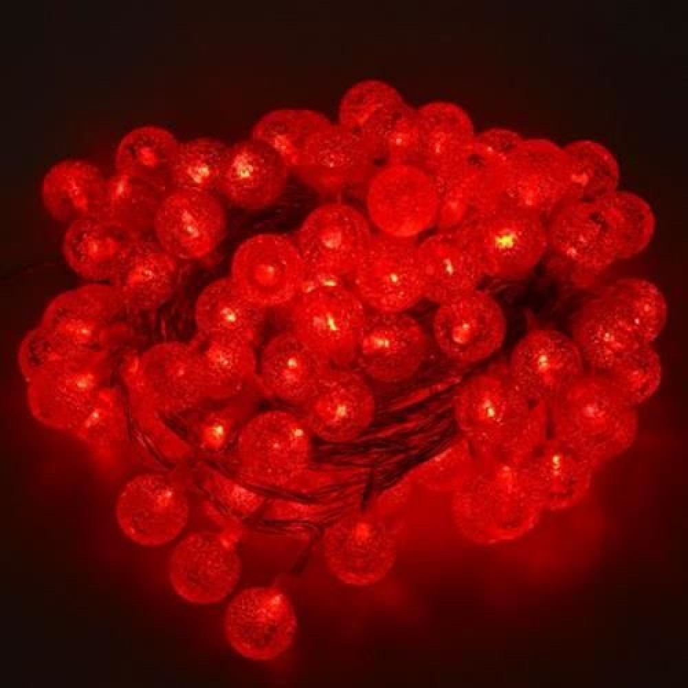 10M 100 LEDS PEBBLE BALL STRING LIGHT FOR CHRISTMAS PARTY (RED)