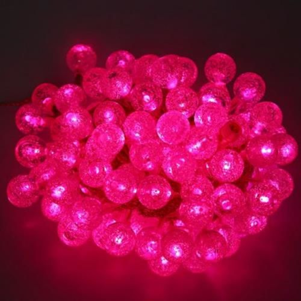 10M 100 LEDS PEBBLE BALL STRING LIGHT FOR CHRISTMAS PARTY (PINK)