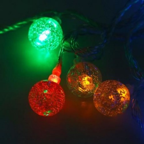 10M 100 LEDS PEBBLE BALL STRING LIGHT FOR CHRISTMAS PARTY (COLORFUL)