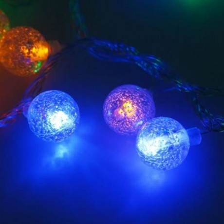10M 100 LEDS PEBBLE BALL STRING LIGHT FOR CHRISTMAS PARTY (COLORFUL)