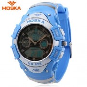 HOSKA HD014B DUAL MOVT CHILDREN SPORT QUARTZ DIGITAL WATCH LUMINOUS DAY CHRONOGRAPH DISPLA