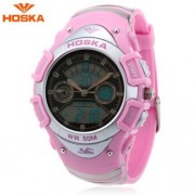 HOSKA HD014B DUAL MOVT CHILDREN SPORT QUARTZ DIGITAL WATCH LUMINOUS DAY CHRONOGRAPH DISPLA