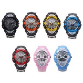 HOSKA HD014B DUAL MOVT CHILDREN SPORT QUARTZ DIGITAL WATCH LUMINOUS DAY CHRONOGRAPH DISPLA