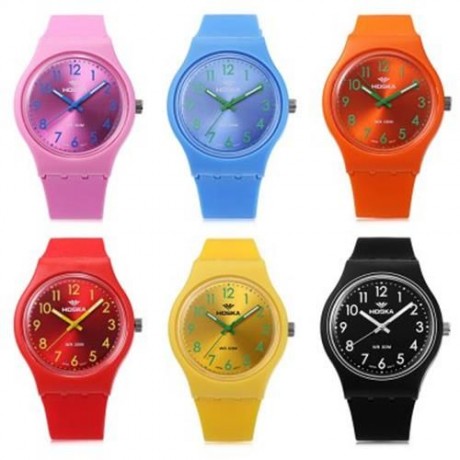 HOSKA H801B CHILDREN QUARTZ WATCH LUMINOUS 3ATM WRISTWATCH (YELLOW)