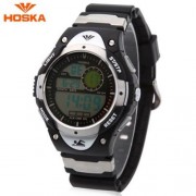 HOSKA H013B CHILDREN LED DIGITAL WATCH DATE DAY ALARM DISPLAY 5ATM SPORTS WRISTWATCH (SILV