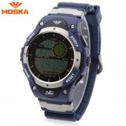 HOSKA H013B CHILDREN LED DIGITAL WATCH DATE DAY ALARM DISPLAY 5ATM SPORTS WRISTWATCH (BLAC