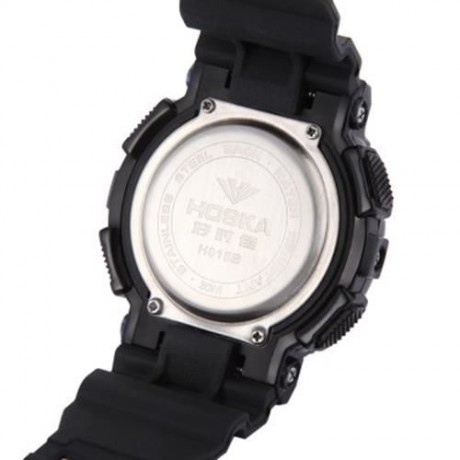 HOSKA H015B DIGITAL CHILDREN SPORT WATCH 3ATM STOPWATCH ALARM DATE DAY LED WRISTWATCH (BLA