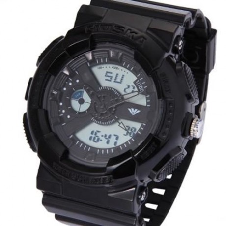 HOSKA HD016B DIGITAL QUARTZ CHILDREN SPORT WATCH 3ATM STOPWATCH ALARM DATE DAY LED WRISTWA