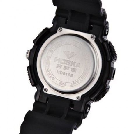 HOSKA HD016B DIGITAL QUARTZ CHILDREN SPORT WATCH 3ATM STOPWATCH ALARM DATE DAY LED WRISTWA