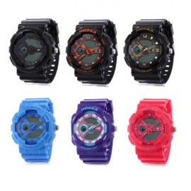 HOSKA HD016B DIGITAL QUARTZ CHILDREN SPORT WATCH 3ATM STOPWATCH ALARM DATE DAY LED WRISTWA