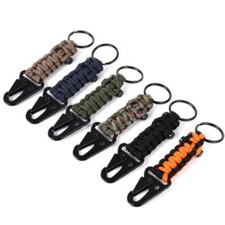 KEY HOOK WEBBING BUCKLE HANGING BELT CARABINER WITH FIRESTONE (DEEP BLUE)