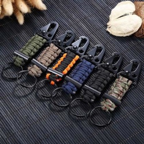 KEY HOOK WEBBING BUCKLE HANGING BELT CARABINER WITH FIRESTONE (DEEP BLUE)