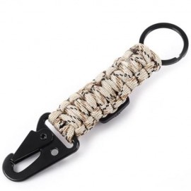 OLECRANON SHAPE KEY HOOK WEBBING BUCKLE HANGING BELT CARABINER WITH COMPASS (CAMOUFLAGE)