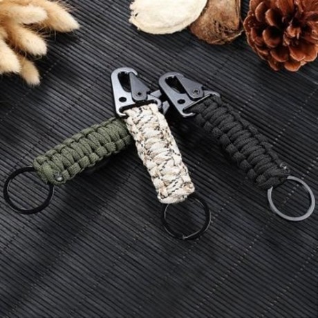 OLECRANON SHAPE KEY HOOK WEBBING BUCKLE HANGING BELT CARABINER WITH COMPASS (CAMOUFLAGE)