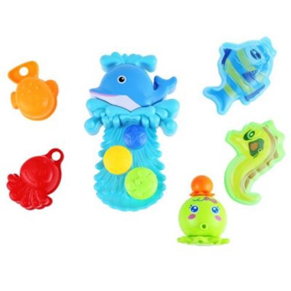 BABY DOLPHIN SQUIRT WATER BATH BUTTRESSED SPRAY SHOWER TOY SET (COLORMIX)