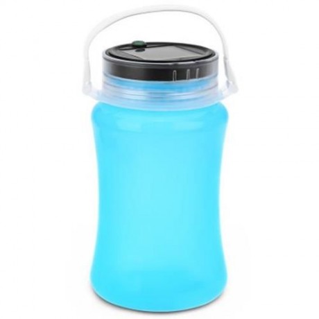 OUTDOOR SOLAR POWERED SILICONE BOTTLE LED CAMPING LANTERN WATERPROOF FOLDING LAMP (LIGHT B