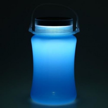 OUTDOOR SOLAR POWERED SILICONE BOTTLE LED CAMPING LANTERN WATERPROOF FOLDING LAMP (LIGHT B